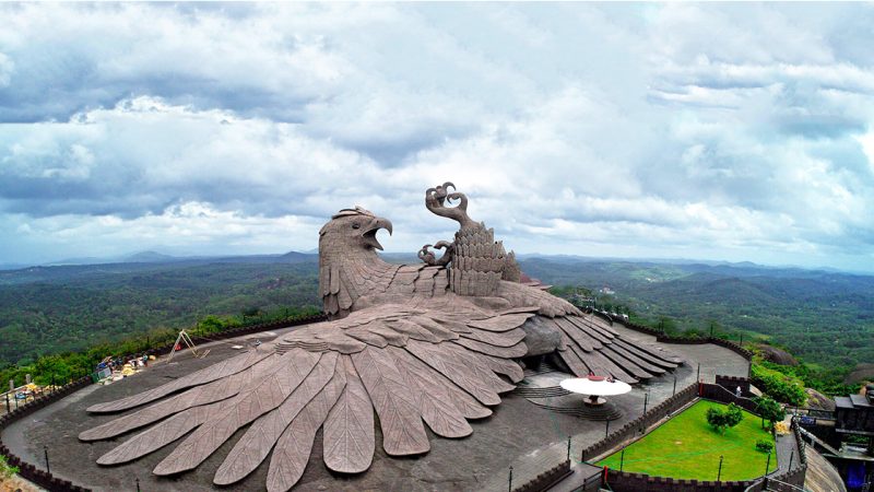 Jatayu Earth’s Center, Kerala, India. It’s the world’s largest bird sculpture.